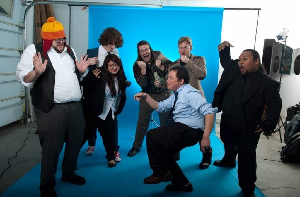 The seven Agents of GUARD during a photoshoot. Justin Quizon is dancing center. Everyone else is freaking the fuck out, including Nate.