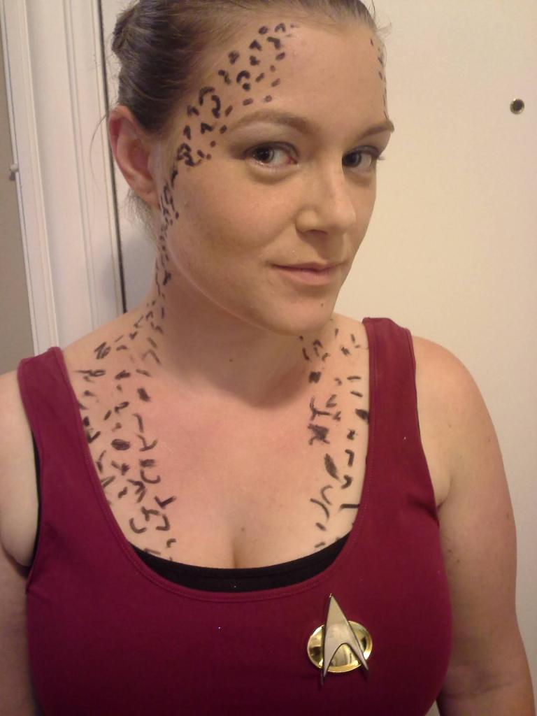 Author Claire Barner in a Jadzia Daxe costume